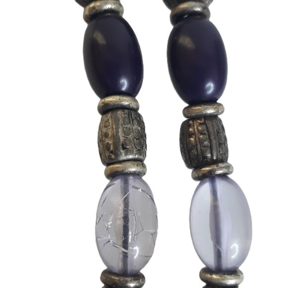 Vtg Express Bead & Metal Double Strand Belt S/M/L Boho Artsy Art to Wear - Picture 4 of 7